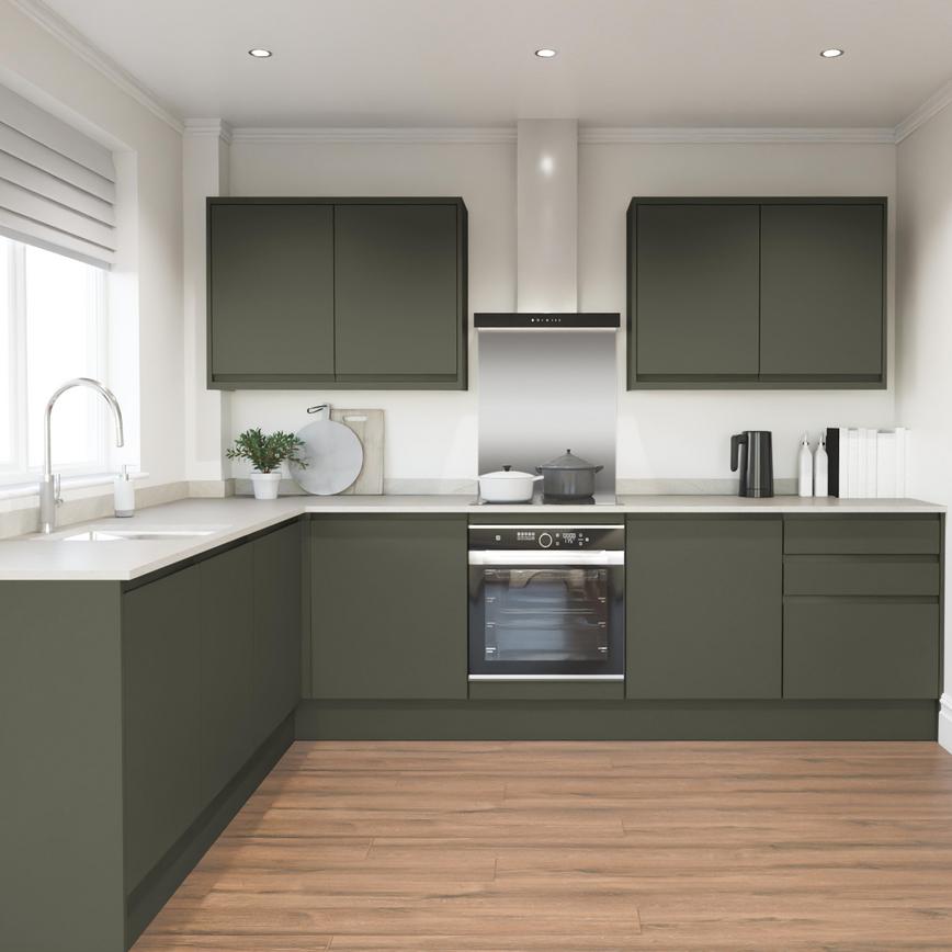 Clerkenwell Super Matt Ash Green EKES L Shaped