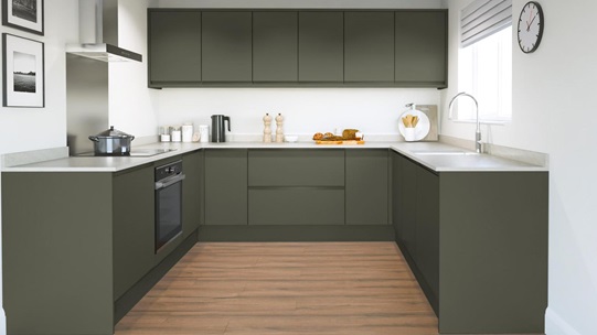 Clerkenwell Super Matt Ash Green EKES U Shaped