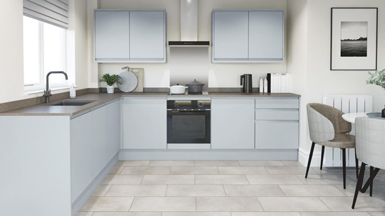 Clerkenwell Super Matt Mist L Shaped EKES