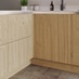 Greenwich Natural Oak Handleless Corner Detail
