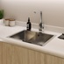 Greenwich Natural Oak Handleless sink and tap details