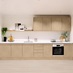 Greenwich Natural Oak Handleless EKES Single Wall Main Set Shot