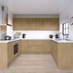 Greenwich Natural Oak Handleless EKES U Shape Main Set Shot