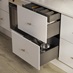 Greenwich Dove Grey Open Drawers