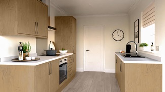 Greenwich Standard Natural Oak EKES Galley