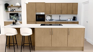 Greenwich Standard Natural Oak EKES Island