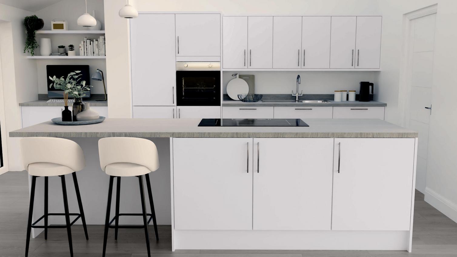 Greenwich Standard White EKES Island