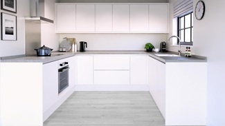 Greenwich White Smooth Handleless EKES U Shape Main Set Shot