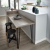 Grey Oak Effect square edged worktop
