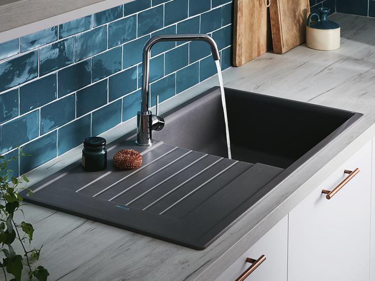 Lamona granite composite XL single bowl sink and Alvo single lever tap