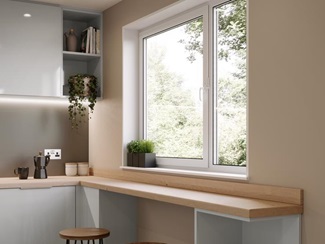 Greenwich gloss dove grey breakfast bar