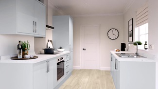 Greenwich Gloss Dove Grey EKES Galley Main Set Shot