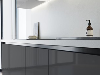 Greenwich Gloss Slate Grey Handleless Profile