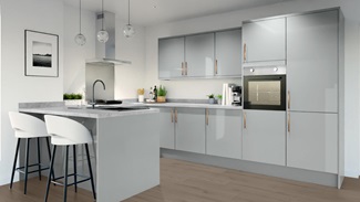 Greenwich Gloss Slate Grey EKES Peninsula Main Set Shot