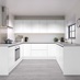 Greenwich Gloss Handleless White EKES UShaped