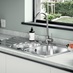 Greenwich Gloss Handleless White Sink Cameo