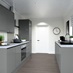 Greenwich Gloss Slate Grey Handleless EKES Galley Main Set Shot