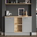 Greenwich Gloss Handleless Slate Grey Bar Area Cameo