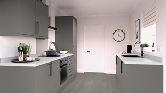 Greenwich Croft Grey Galley EKES Kitchen Set Shot