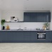 Greenwich Marine Blue Handleless Kitchen Single Wall