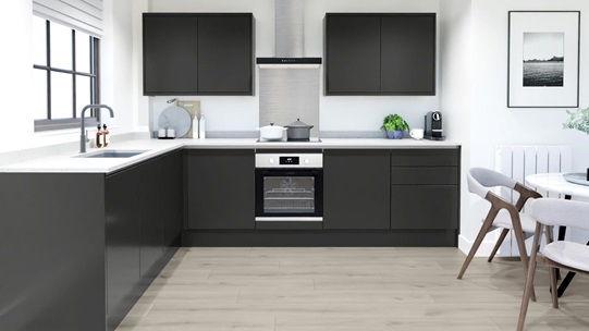 Greenwich Charcoal Handleless EKES Set Shot LShape