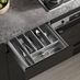 Greenwich Charcoal Handleless Detail Lifestyle Cutlerydrawer