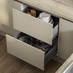 Greenwich Gloss Sandstone Handleless Drawer Cameo