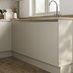 Greenwich Gloss Sandstone Handleless Cabinet Cameo