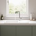 Greenwich Reed Green Handleless Sink and Tap