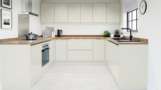 Greenwich Gloss Porcelain Handleless EKES UShaped