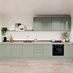 Greenwich Gloss Reed Green Handleless EKES Single Wall