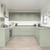 Greenwich Gloss Reed Green Handleless EKES UShaped