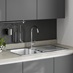 Greenwich Slate Grey Handleless Sink & Tap Cameo