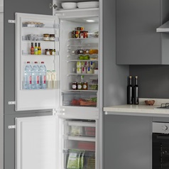 Greenwich Slate Grey Handleless Fridge Freezer