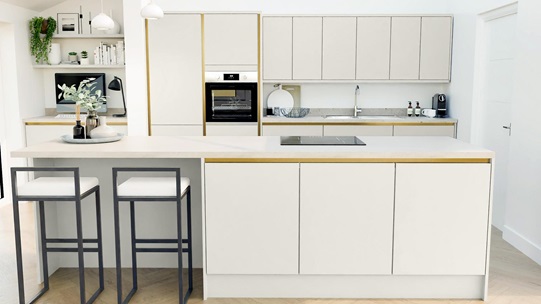 Greenwich Handleless Porcelain EKES Island