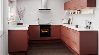 Chelford Paintable Red EKES UShape Main Set Shot