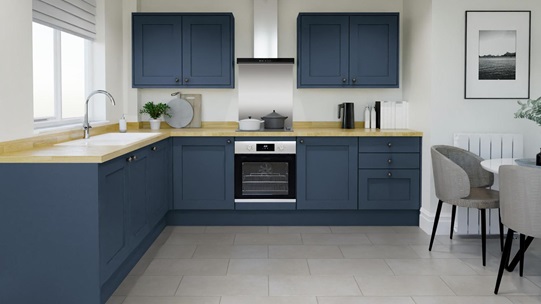 Chelford Navy EKES L Shape Main Set Shot