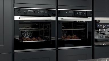 Chelford Charcoal Handleless Double Oven Cameo