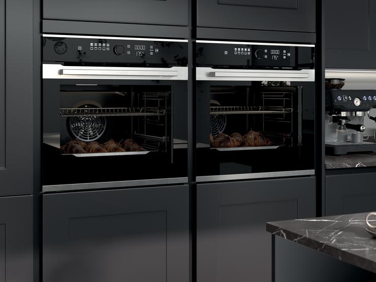 Chelford Charcoal Handleless Double Oven Cameo