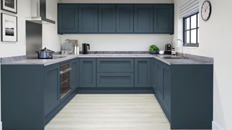 Chelford Marine Blue UShape Kitchen