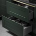Chelford Fir Green Handleless Drawer Cameo