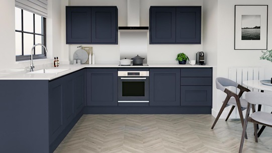 Chelford Navy Handless EKES L Shape Main Set Shot