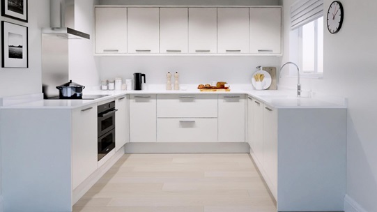 Hockley Super Matt White EKES U Shape Main Set Shot