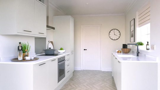 Hockley Mirror Gloss White EKES Galley Main Set Shot