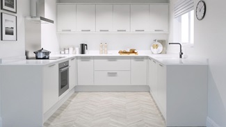 Hockley Mirror Gloss White EKES U Shaped Main Set Shot