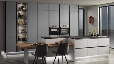 Hockley Super Matt Slate Grey Handleless Alternative