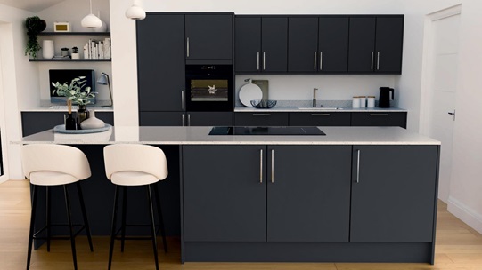 Hockley Super Matt Navy EKES Island Main Set Shot