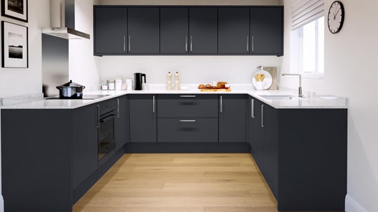 Hockley Super Matt Navy EKES U Shaped Main Set Shot