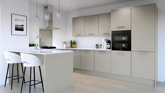 Hockley Super Matt Sandstone EKES Peninsula Main Set Shot