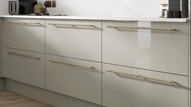 Hockley Mirror Gloss Sandstone Counter Cameo